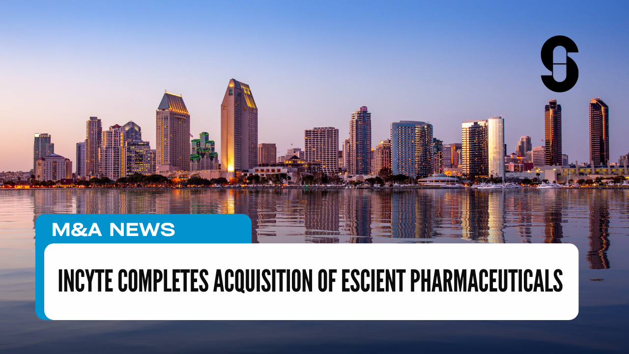 Incyte Completes Acquisition Of Escient Pharmaceuticals