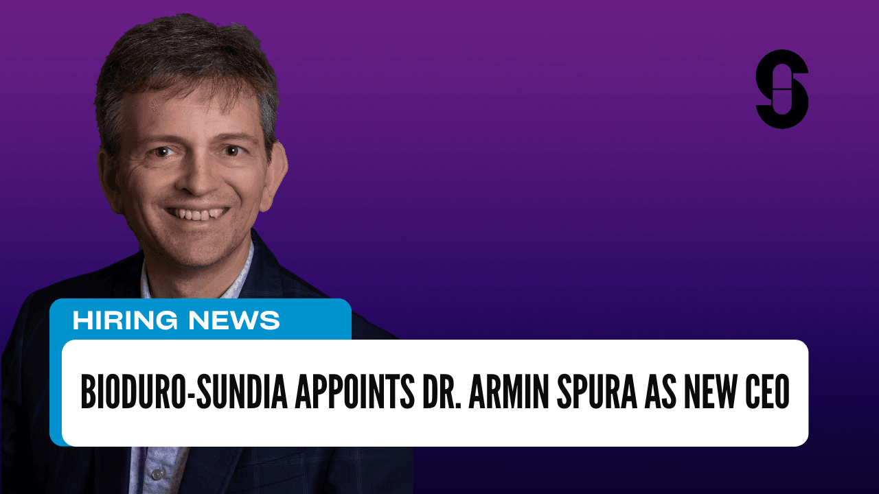 BioDuro-Sundia Appoints Dr. Armin Spura as New CEO